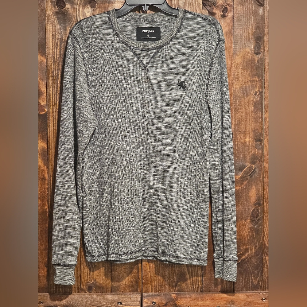 Express Black and White Long Sleeve Tee